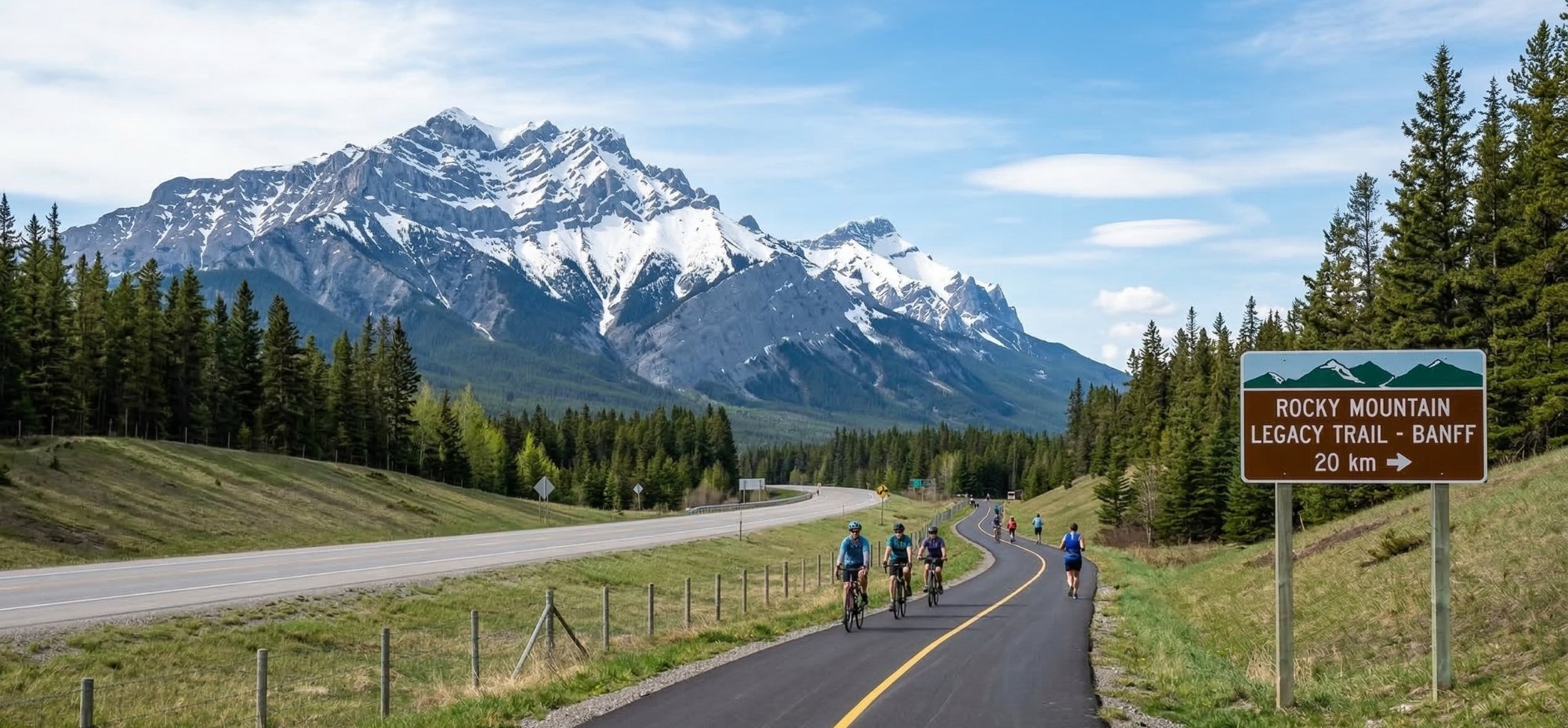 Rocky Mountain Legacy Trail between Canmore and Banff
