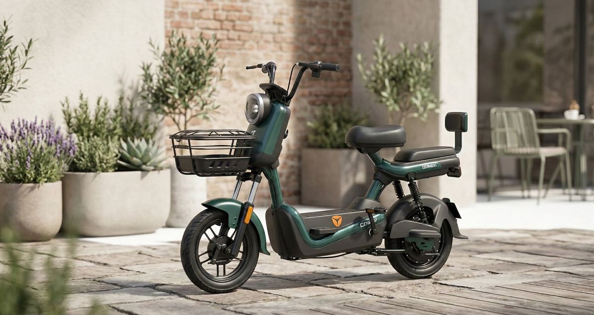 Yadea Cooljoy scooter style e-bike